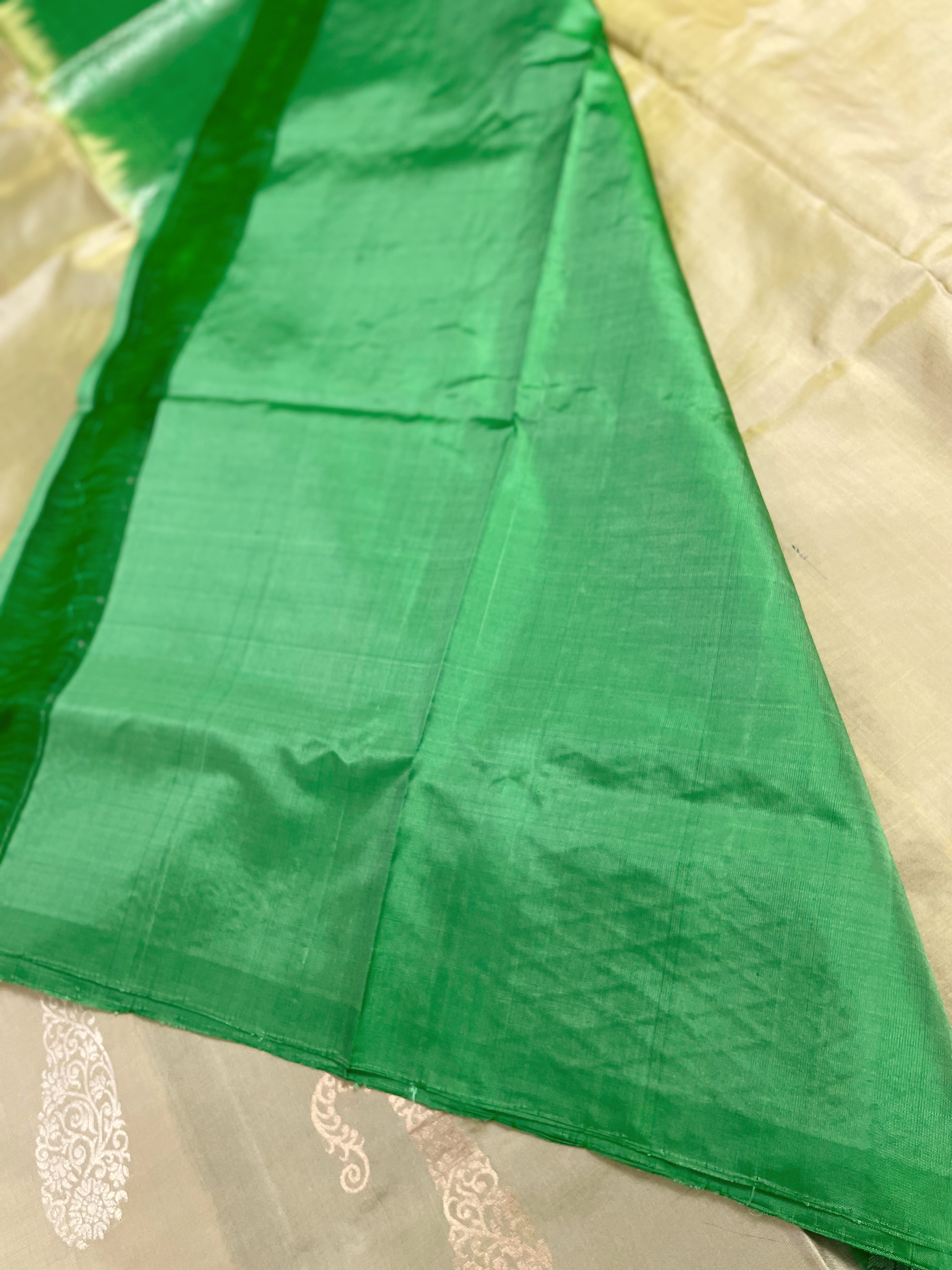 Light Olive green soft silk saree