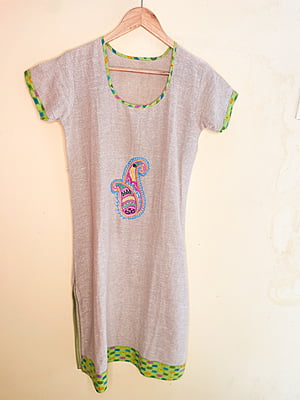 Jute Kurta with Embroidery