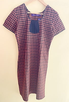 Black and Rust Printed Kurta
