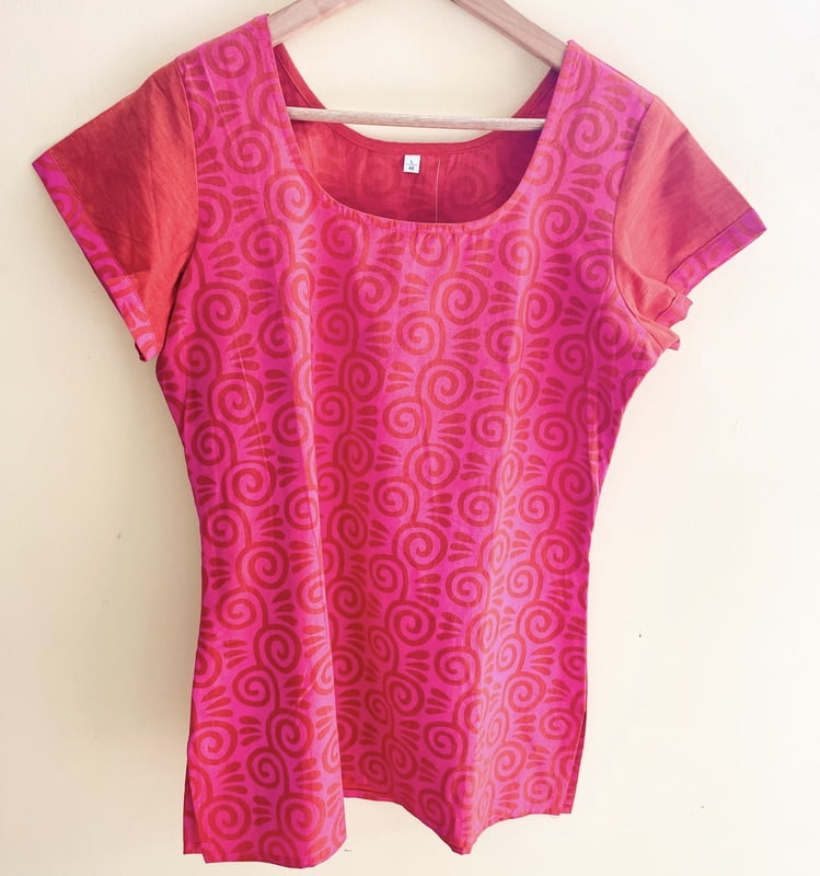 Pink and Rust Short Kurta Pink and Rust Short Kurta