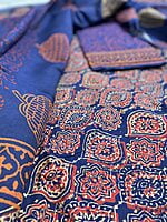 Blue printed chanderi salwar suit Blue printed chanderi salwar suit