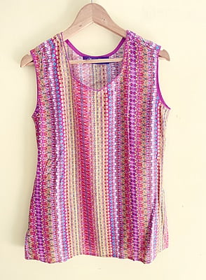 Rayon Mulricoloured Short Top