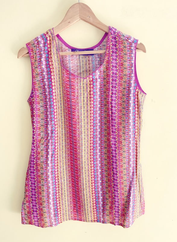 Rayon Mulricoloured Short Top