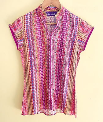 Multicoloured Rayon Top
