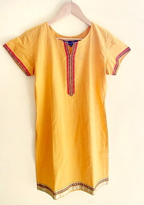 Yellow Cotton Kurta