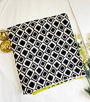 Neon Green and Black Patli Pallu Khesh Saree