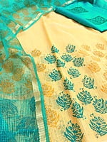 Yellow Supernet Salwar Suit Yellow Supernet Salwar Suit