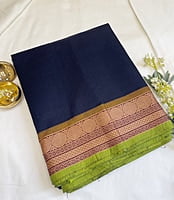 Deep Blue Kanchi Cotton Saree