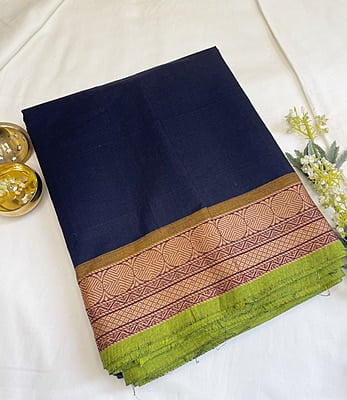 Deep Blue Kanchi Cotton Saree