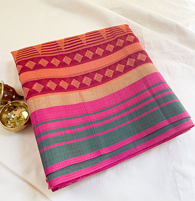 Coral Printed Kota Saree