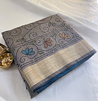 Linen with Kantha Embroidery
