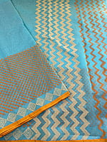 Blue Supernet Saree Blue Supernet Saree
