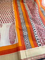 Beige Cotton Printed Saree Beige Cotton Printed Saree