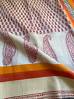 Beige Cotton Printed Saree Beige Cotton Printed Saree
