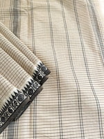 Cream Checked Saree Cream Checked Saree