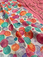 Colourful Linen Saree with Embroidery