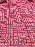 Colourful Linen Saree with Embroidery