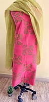 Pink Mangalgiri Handblock Prints and Dupatta Pink Mangalgiri Handblock Prints and Dupatta