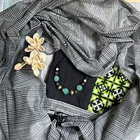 Black Handloom Mangalgiri Kurta and Dupatta Black Handloom Mangalgiri Kurta and Dupatta