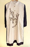 Beige Kurta with Hand embroidery